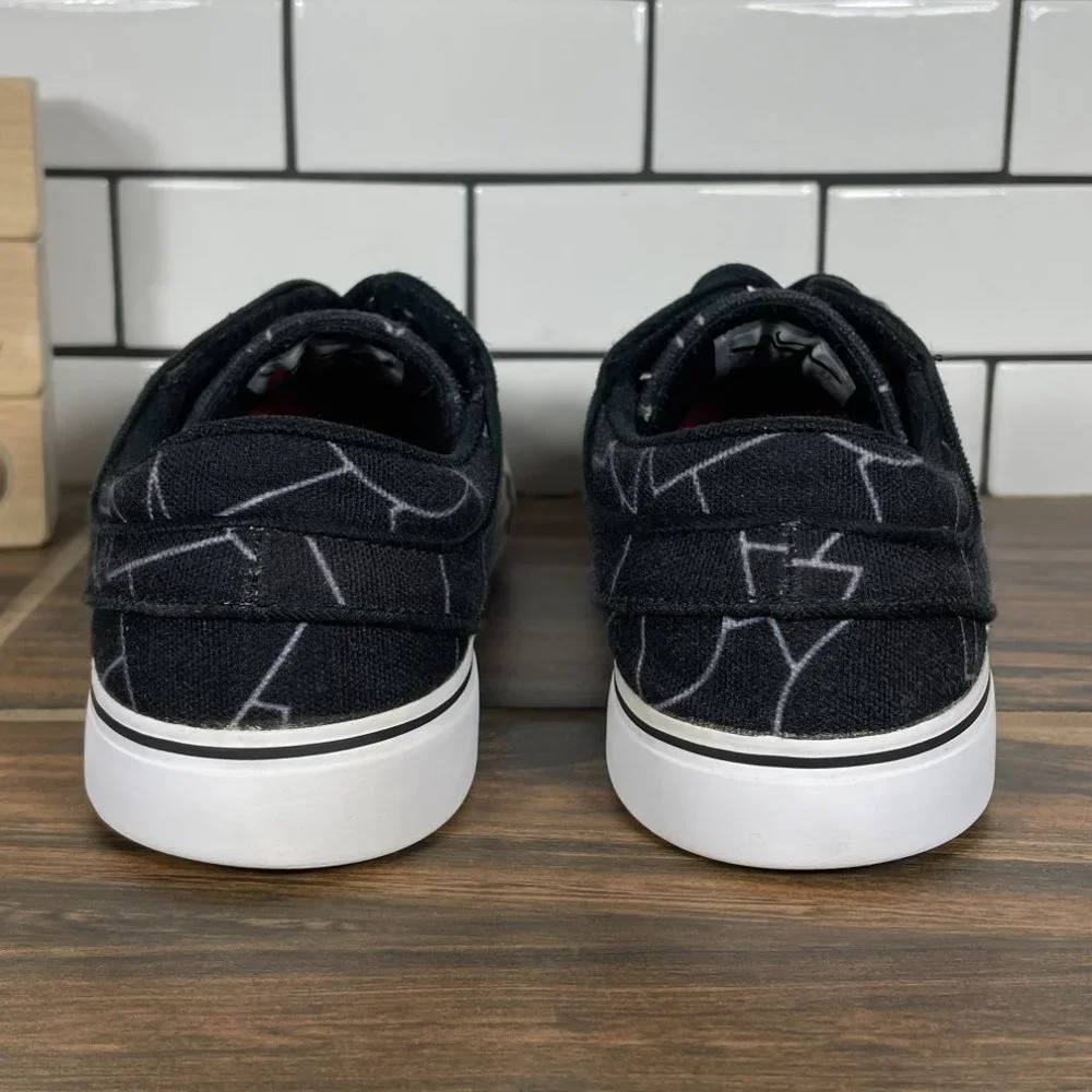 Nike SB Stefan Janoski Youth Boy's Size 3Y Shoes Black Canvas Skate Sneakers